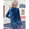 Zeagoo Womens Tops Long Sleeve Shirts Boho Tops for Women 2026 Fall Blouses Ladies Sweatshirts Spring Fashion Clothing(A01-blue Print)