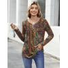 Zeagoo Womens Tops Long Sleeve Shirts Boho Tops for Women 2026 Fall Blouses Ladies Sweatshirts Spring Fashion Clothing(A01-ethnic Style)