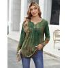 Zeagoo Womens Tops Long Sleeve Shirts Boho Tops for Women 2026 Fall Blouses Ladies Sweatshirts Spring Fashion Clothing(A01-green Print)