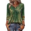Zeagoo Womens Tops Long Sleeve Shirts Boho Tops for Women 2026 Fall Blouses Ladies Sweatshirts Spring Fashion Clothing(A01-green Print)