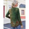 Zeagoo Womens Tops Long Sleeve Shirts Boho Tops for Women 2026 Fall Blouses Ladies Sweatshirts Spring Fashion Clothing(A01-green Print)