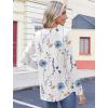 Zeagoo Womens Tops Long Sleeve Shirts Boho Tops for Women 2026 Fall Blouses Ladies Sweatshirts Spring Fashion Clothing(A01-white Print)