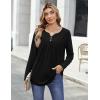 Zeagoo Womens Tops Long Sleeve Shirts Boho Tops for Women 2026 Fall Blouses Ladies Sweatshirts Spring Fashion Clothing(Black)