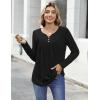 Zeagoo Womens Tops Long Sleeve Shirts Boho Tops for Women 2026 Fall Blouses Ladies Sweatshirts Spring Fashion Clothing(Black)