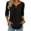 Zeagoo Womens Tops Long Sleeve Shirts Boho Tops for Women 2026 Fall Blouses Ladies Sweatshirts Spring Fashion Clothing(Black)