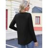 Zeagoo Womens Tops Long Sleeve Shirts Boho Tops for Women 2026 Fall Blouses Ladies Sweatshirts Spring Fashion Clothing(Black)