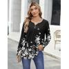 Zeagoo Womens Tops Long Sleeve Shirts Boho Tops for Women 2026 Fall Blouses Ladies Sweatshirts Spring Fashion Clothing(Black Print)