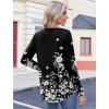 Zeagoo Womens Tops Long Sleeve Shirts Boho Tops for Women 2026 Fall Blouses Ladies Sweatshirts Spring Fashion Clothing(Black Print)