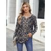 Zeagoo Womens Tops Long Sleeve Shirts Boho Tops for Women 2026 Fall Blouses Ladies Sweatshirts Spring Fashion Clothing(Blue Ethnic Style)
