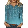 Zeagoo Womens Tops Long Sleeve Shirts Boho Tops for Women 2026 Fall Blouses Ladies Sweatshirts Spring Fashion Clothing(Blue Green Leaf)