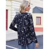 Zeagoo Womens Tops Long Sleeve Shirts Boho Tops for Women 2026 Fall Blouses Ladies Sweatshirts Spring Fashion Clothing(Navy Blue Flowers)