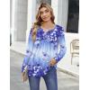 Zeagoo Womens Tops Long Sleeve Shirts Boho Tops for Women 2026 Fall Blouses Ladies Sweatshirts Spring Fashion Clothing(Purple Flowers)