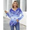 Zeagoo Womens Tops Long Sleeve Shirts Boho Tops for Women 2026 Fall Blouses Ladies Sweatshirts Spring Fashion Clothing(Purple Flowers)