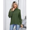 Zeagoo Women’s Turtleneck Sweater 2025 Fall Winter Chunky Knit Sweaters Casual Side Slit Pullover Jumper Top(Army Green)