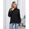 Zeagoo Women’s Turtleneck Sweater 2025 Fall Winter Chunky Knit Sweaters Casual Side Slit Pullover Jumper Top(Black)