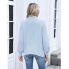 Zeagoo Women’s Turtleneck Sweater 2025 Fall Winter Chunky Knit Sweaters Casual Side Slit Pullover Jumper Top(Blue)