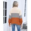 Zeagoo Women’s Turtleneck Sweater 2025 Fall Winter Chunky Knit Sweaters Casual Side Slit Pullover Jumper Top(Colorblock 278)