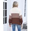 Zeagoo Women’s Turtleneck Sweater 2025 Fall Winter Chunky Knit Sweaters Casual Side Slit Pullover Jumper Top(Colorblock 284)