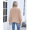 Zeagoo Women’s Turtleneck Sweater 2025 Fall Winter Chunky Knit Sweaters Casual Side Slit Pullover Jumper Top(Khaki)