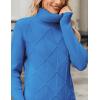Zeagoo Women’s Turtleneck Sweater Fall Winter 2026 Long Sleeve Chunky Knitted Trendy Pullover Tops(Blue)