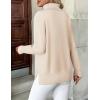 Zeagoo Women’s Turtleneck Sweater Long Sleeve Spilt Hem Casual Knit Pullover Chunky Fall Winter Jumper Top 2026(Beige)