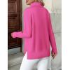 Zeagoo Women’s Turtleneck Sweater Long Sleeve Spilt Hem Casual Knit Pullover Chunky Fall Winter Jumper Top 2026(Hot Pink)
