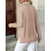 Zeagoo Women’s Turtleneck Sweater Long Sleeve Spilt Hem Casual Knit Pullover Chunky Fall Winter Jumper Top 2026(Khaki)