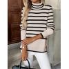 Zeagoo Women’s Turtleneck Sweater Long Sleeve Spilt Hem Casual Knit Pullover Chunky Fall Winter Jumper Top 2026(Pat2)