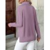 Zeagoo Women’s Turtleneck Sweater Long Sleeve Spilt Hem Casual Knit Pullover Chunky Fall Winter Jumper Top 2026(Purple)