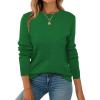 ZEAGOO Womens Sweaters Long Sleeve Tops Crew Neck Knit Pullover Sweaters Fall Fashion 2026 Dressy Casual Basic Clothes(A Emerald Green)