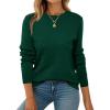 ZEAGOO Womens Sweaters Long Sleeve Tops Crew Neck Knit Pullover Sweaters Fall Fashion 2026 Dressy Casual Basic Clothes(A Green)