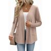 Zeagoo Lightweight Cardigan for Women 2026 Long Sleeve Open Front Casual Cardigans with Pockets(Khaki)