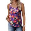 Zeagoo Silk Satin Tank Tops for Women Scoop Neck Sleeveless Camisole Tops 2026 Summer Basic Blouses(Print – Multicolored)