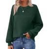 Zeagoo Women’s 2026 Fall Chunky Knit Sweater Oversized Crewneck Long Sleeve Winter Cotton Pullover Sweaters Jumper Tops(Green)