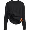 Zeagoo Women’s Fleece Sherpa Lined Sweater Mock Neck Long Sleeve Thermal Shirt 2026 Fall Winter Fuzzy Knit Jumper Tops S-XXL(Black)