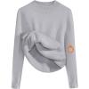 Zeagoo Women’s Fleece Sherpa Lined Sweater Mock Neck Long Sleeve Thermal Shirt 2026 Fall Winter Fuzzy Knit Jumper Tops S-XXL(Light Grey)