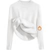 Zeagoo Women’s Fleece Sherpa Lined Sweater Mock Neck Long Sleeve Thermal Shirt 2026 Fall Winter Fuzzy Knit Jumper Tops S-XXL(White)