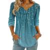 Zeagoo Womens Tops Long Sleeve Shirts Boho Tops for Women 2026 Fall Blouses Ladies Sweatshirts Spring Fashion Clothing(Blue Green Leaf)