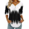 Zeagoo Womens Tops Long Sleeve Shirts Boho Tops for Women 2026 Fall Blouses Ladies Sweatshirts Spring Fashion Clothing(Gradient Black White)
