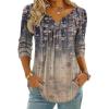 Zeagoo Womens Tops Long Sleeve Shirts Boho Tops for Women 2026 Fall Blouses Ladies Sweatshirts Spring Fashion Clothing(Gradient Retro Flowers)