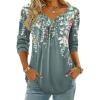 Zeagoo Womens Tops Long Sleeve Shirts Boho Tops for Women 2026 Fall Blouses Ladies Sweatshirts Spring Fashion Clothing(Plants Flowers)