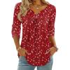 Zeagoo Womens Tops Long Sleeve Shirts Boho Tops for Women 2026 Fall Blouses Ladies Sweatshirts Spring Fashion Clothing(Red White Print)