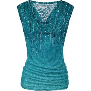 Zeagoo Tank Top for Women Trendy Going Out Tops Sleeveless Shirts Ruched Business Casual Basic Tunic Tops(Gradient Leaf)
