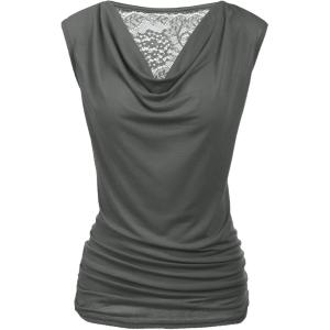 Zeagoo Tank Top for Women Trendy Going Out Tops Sleeveless Shirts Ruched Business Casual Basic Tunic Tops(Gray)