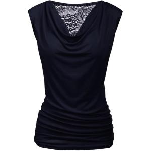 Zeagoo Tank Top for Women Trendy Going Out Tops Sleeveless Shirts Ruched Business Casual Basic Tunic Tops(Navy Blue)