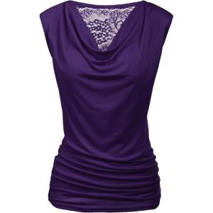 Zeagoo Tank Top for Women Trendy Going Out Tops Sleeveless Shirts Ruched Business Casual Basic Tunic Tops(Purple)