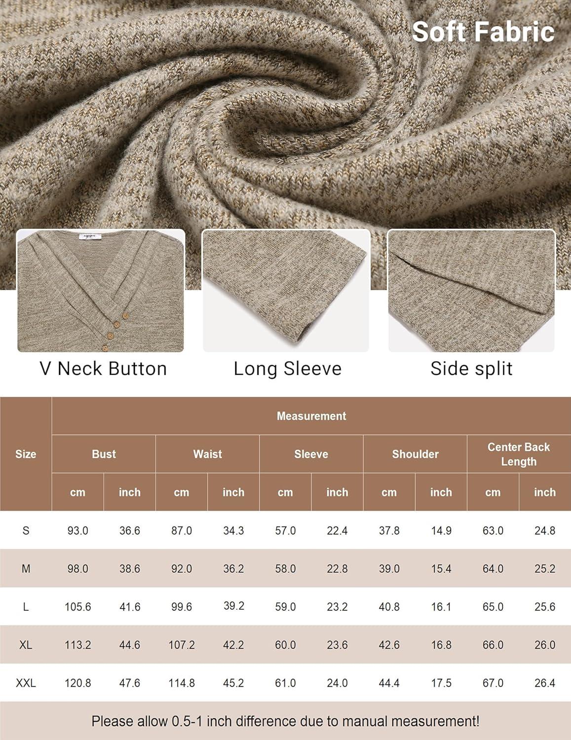 imageZeagoo Womens Casual Tunic Tops Long Sleeve Shirts for Leggings V Neck Button Fall Pullover Blouse Loose SweatshirtsGrey