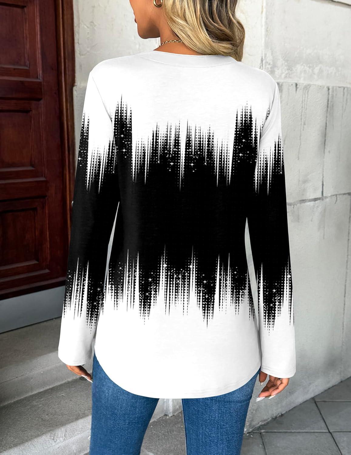 imageZeagoo Womens Roll Up Long Sleeve Tops V Neck Shirts Dressy Casual Work Blouses S2XLJb204