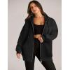 ZEAGOO Hoodies Women Zip Up Hoodie Oversized Sweatshirt Fleece Jackets Spring Fall Winter Coats 2026 Fashion(A-black)