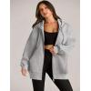 ZEAGOO Hoodies Women Zip Up Hoodie Oversized Sweatshirt Fleece Jackets Spring Fall Winter Coats 2026 Fashion(A-light Grey)